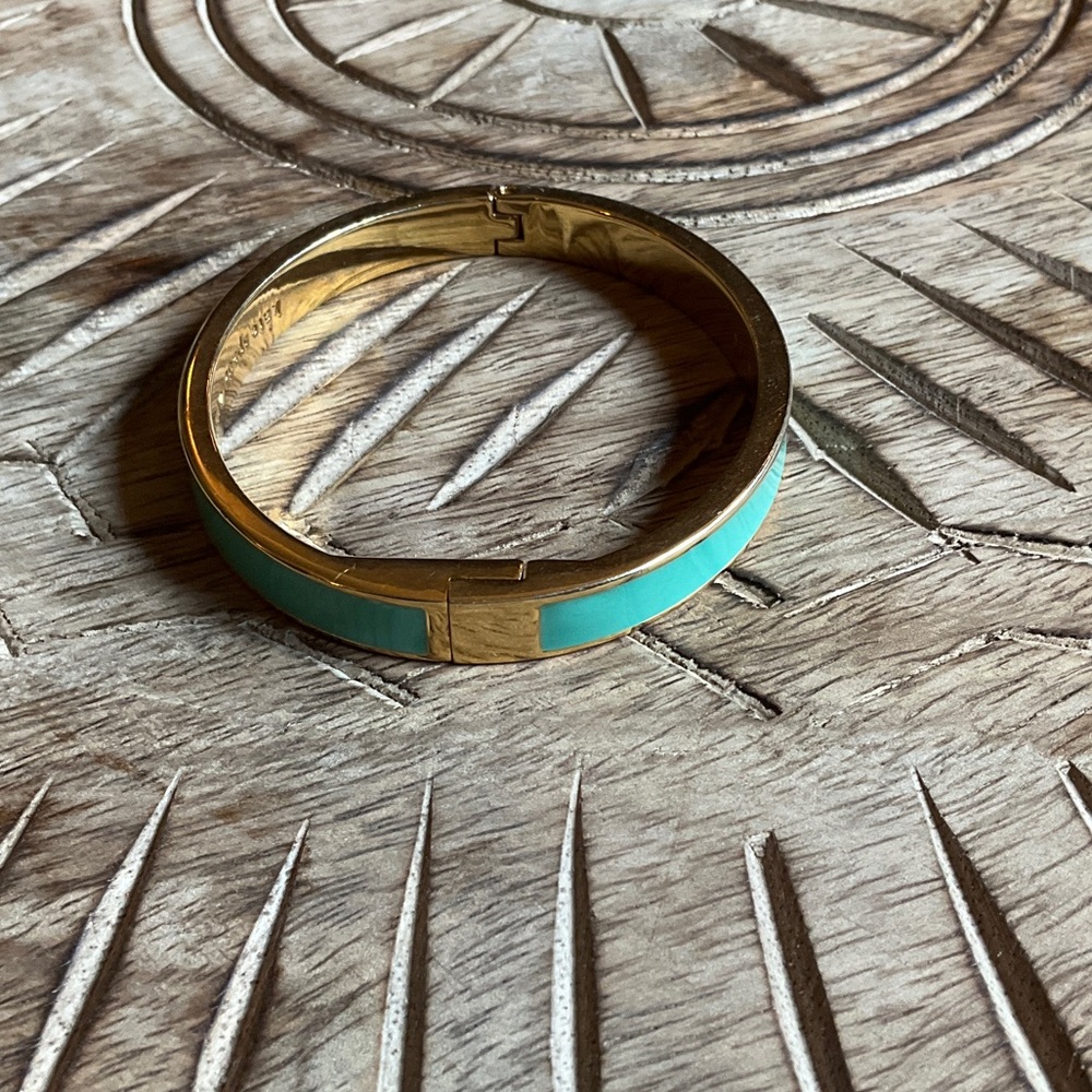 kate spade Gold-Tone Bangle with Teal Enamel - Picture 5 of 6